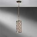 Sospensione Contemporanea Lucia Acciaio Argento Brunito Cristallo 1 Luce E27 FE-LUCIA-P-D