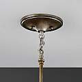 Sospensione Contemporanea Lucia Acciaio Argento Brunito Cristallo 1 Luce E27 FE-LUCIA-P-D
