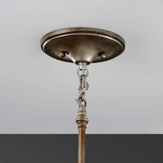 Sospensione Contemporanea Lucia Acciaio Argento Brunito Cristallo 1 Luce E27 FE-LUCIA-P-D