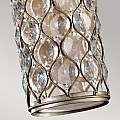Sospensione Contemporanea Lucia Acciaio Argento Brunito Cristallo 1 Luce E27 FE-LUCIA-P-D