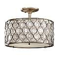 Lampadario Contemporaneo Lucia Acciaio Argento Brunito Cristallo 3 Luci E27 FE-LUCIA-SF