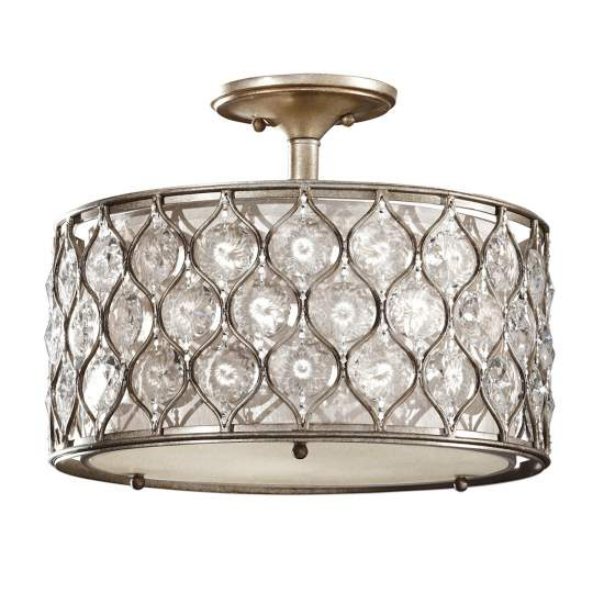 Lampadario Contemporaneo Lucia Acciaio Argento Brunito Cristallo 3 Luci E27 FE-LUCIA-SF