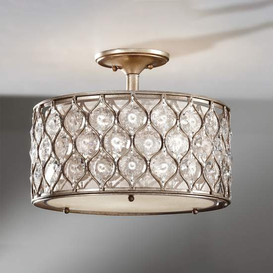 Lampadario Contemporaneo Lucia Acciaio Argento Brunito Cristallo 3 Luci E27 FE-LUCIA-SF