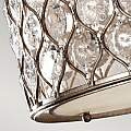 Lampadario Contemporaneo Lucia Acciaio Argento Brunito Cristallo 3 Luci E27 FE-LUCIA-SF