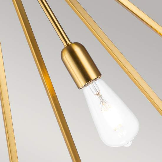 Sospensione Classica Nico In Acciaio Ottone Brunito 1 Luce E27 FE-NICO-P-L-BB