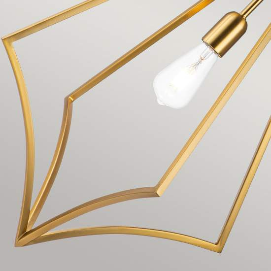 Sospensione Classica Nico In Acciaio Ottone Brunito 1 Luce E27 FE-NICO-P-L-BB