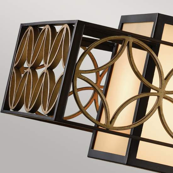 Lampadario Contemporaneo Remy Metallo Bronzo Antico Oro 4 Luci E27 FE-REMY-P-A