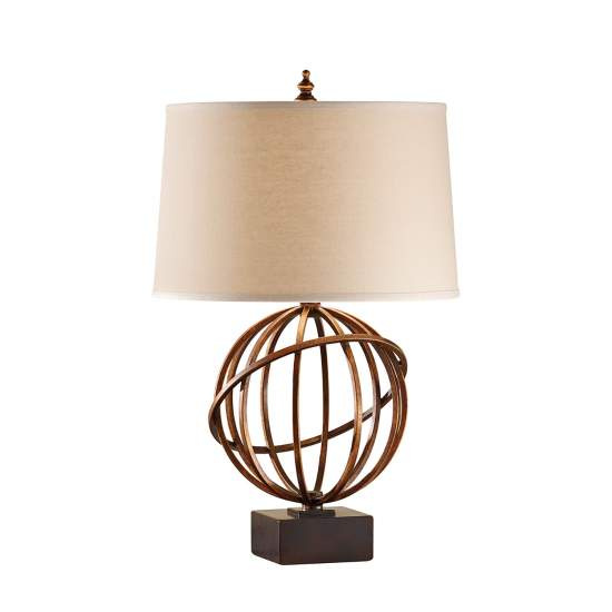 Lampada Da Scrivania Contemporanea Spencer Acciaio Oro Firenze 1 Luce E27 FE-SPENCER-TL
