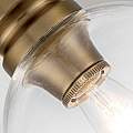 Plafoniera Contemporanea Tabby Acciaio Ottone Brunito Vetro 1 Luce E27 FE-TABBY-F-BB