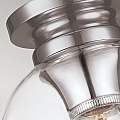 Plafoniera Contemporanea Tabby Acciaio Nichel Lucido Vetro 1 Luce E27 FE-TABBY-F-PN