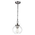 Sospensione Contemporanea Tabby Vetro Nichel Lucido 1 Luce E27 FE-TABBY-P-S