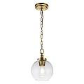Sospensione Contemporanea Tabby Acciaio Ottone Brunito Vetro 1 Luce E27 FE-TABBY-P-S-BB