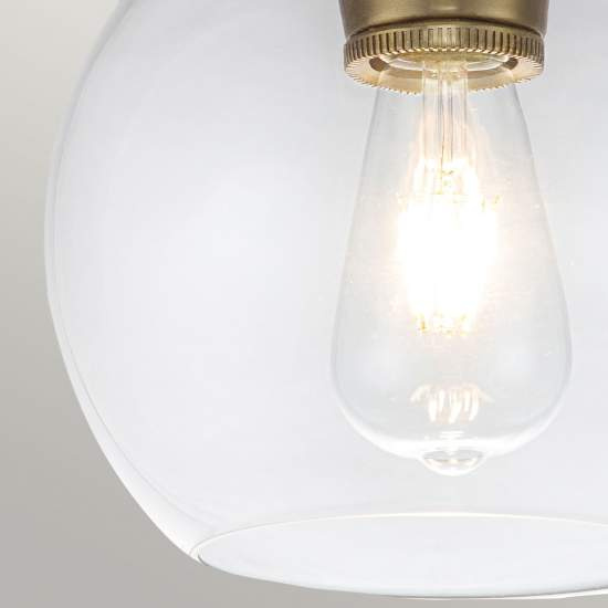 Sospensione Contemporanea Tabby Acciaio Ottone Brunito Vetro 1 Luce E27 FE-TABBY-P-S-BB