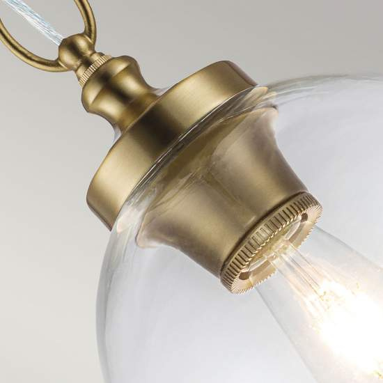 Sospensione Contemporanea Tabby Acciaio Ottone Brunito Vetro 1 Luce E27 FE-TABBY-P-S-BB