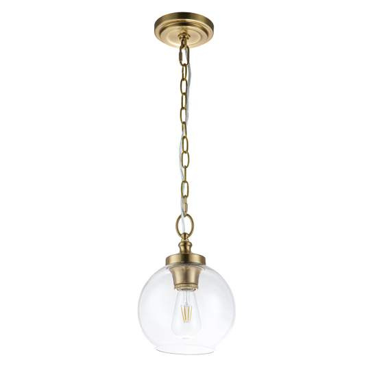 Sospensione Contemporanea Tabby Acciaio Ottone Brunito Vetro 1 Luce E27 FE-TABBY-P-S-BB