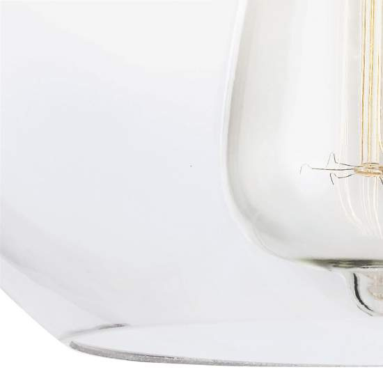 Sospensione Contemporanea Tabby Vetro Nichel Lucido 1 Luce E27 FE-TABBY-P-S