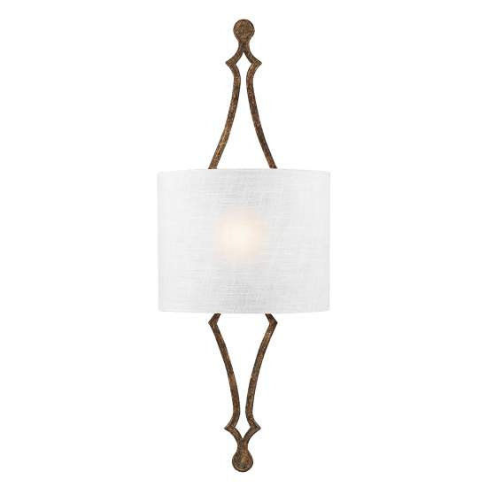 Applique Contemporanea Tilling Acciaio Foglia D'Oro Antico 1 Luce E27 FE-TILLING1-DSGL
