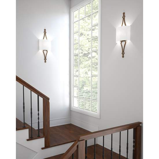 Applique Contemporanea Tilling Acciaio Foglia D'Oro Antico 1 Luce E27 FE-TILLING1-DSGL