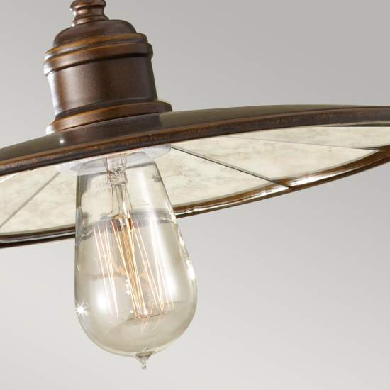 Sospensione Contemporanea Urban Renewal Acciaio Bronzo Astral 1 Luce E27 FE-URBANRWL-P-E