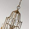 Lampadario Classico Valentina Acciaio Bronzo Ossidato Vetro 12 Luci E14 FE-VALENTINA12