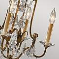 Lampadario Classico Valentina Acciaio Bronzo Ossidato Vetro 4 Luci E14 FE-VALENTINA4