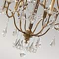 Lampadario Classico Valentina Acciaio Bronzo Ossidato Vetro 6 Luci E14 FE-VALENTINA6