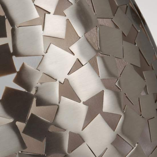 Applique Contemporanea Zara Acciaio Acciaio Spazzolato Vetro 1 Luce E14 FE-ZARA1