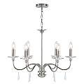 Lampadario Classico Finsbury Park Acciaio Nichel Lucido Vetro 6 Luci E14 FP6-POL-NICKEL