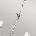 Lampadario Classico Finsbury Park Acciaio Nichel Lucido Vetro 6 Luci E14 FP6-POL-NICKEL