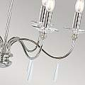 Lampadario Classico Finsbury Park Acciaio Nichel Lucido Vetro 6 Luci E14 FP6-POL-NICKEL