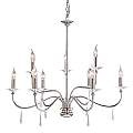 Lampadario Classico Finsbury Park Acciaio Nichel Lucido Vetro 9 Luci E14 FP9-POL-NICKEL
