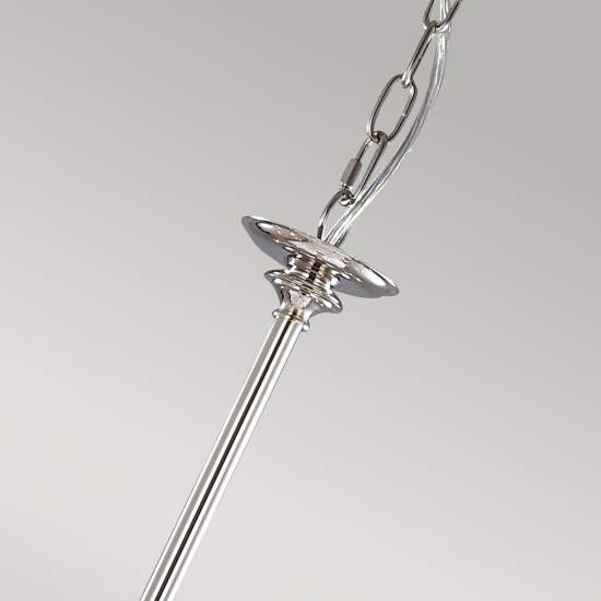 Lampadario Classico Finsbury Park Acciaio Nichel Lucido Vetro 9 Luci E14 FP9-POL-NICKEL