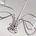 Lampadario Classico Finsbury Park Acciaio Nichel Lucido Vetro 9 Luci E14 FP9-POL-NICKEL
