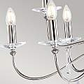 Lampadario Classico Finsbury Park Acciaio Nichel Lucido Vetro 9 Luci E14 FP9-POL-NICKEL