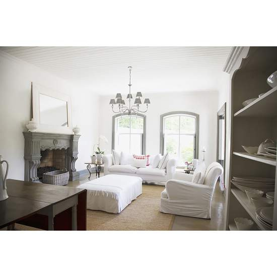 Lampadario Classico Finsbury Park Acciaio Nichel Lucido Vetro 9 Luci E14 FP9-POL-NICKEL
