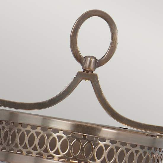 Applique Contemporanea Guildhall Acciaio Bronzo Scuro Vetro 1 Luce E14 GH-WB-DB