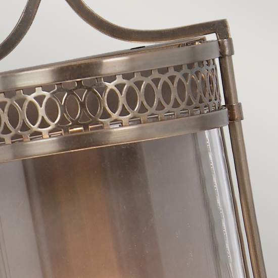 Applique Contemporanea Guildhall Acciaio Bronzo Scuro Vetro 1 Luce E14 GH-WB-DB