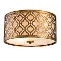 Plafoniera Contemporanea Arabella Acciaio Oro Anticato 2 Luci E27 GN-ARABELLA-F