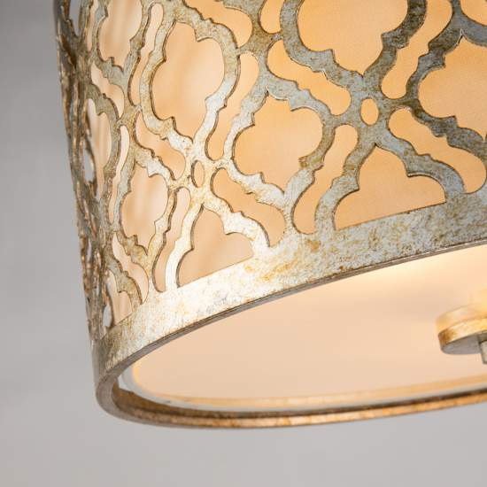 Plafoniera Contemporanea Arabella Acciaio Oro Anticato 2 Luci E27 GN-ARABELLA-F