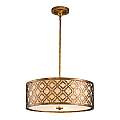 Lampadario Contemporaneo Arabella Acciaio Oro Anticato 3 Luci E27 GN-ARABELLA-P-L