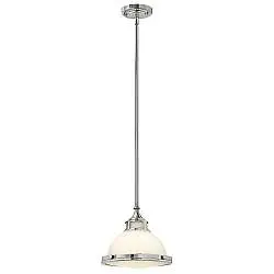 Sospensione Contemporanea Amelia In Metallo Cromo Vetro 1 Luce E27