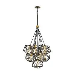 Lampadario Classico Astrid Acciaio Bronzo Metallico Opaco Oro Deluxe 11 Luce E27