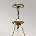 Lampadario Contemporaneo Cambridge In Ottone Brunito Vetro 3 Luci E14 HK-CAMBRIDGE-P-L