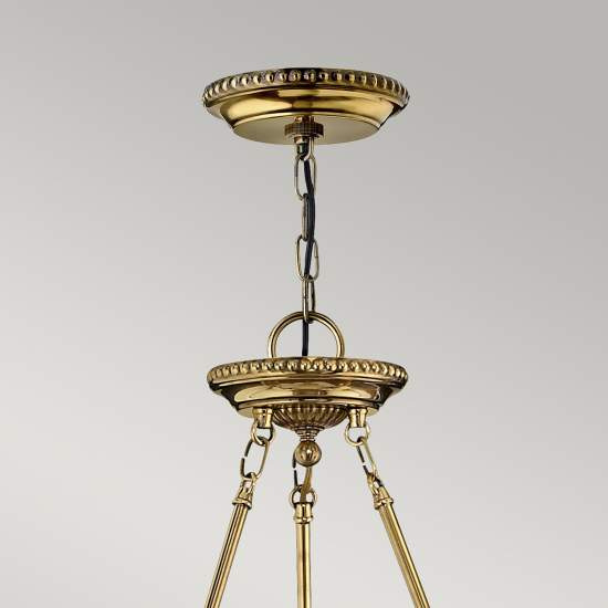 Lampadario Contemporaneo Cambridge In Ottone Brunito Vetro 3 Luci E14 HK-CAMBRIDGE-P-L