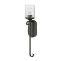 Applique Industrial Nordico Casa Alluminio Nero Antico Vetro 1 Luce E27 HK-CASA1