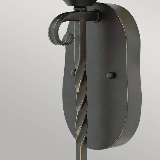 Applique Industrial Nordico Casa Alluminio Nero Antico Vetro 1 Luce E27 HK-CASA1