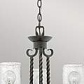 Lampadario Industrial Nordico Casa Alluminio Nero Antico Vetro 3 Luci E27 HK-CASA3