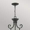 Lampadario Industrial Nordico Casa Alluminio Nero Antico Vetro 5 Luci E27 HK-CASA5