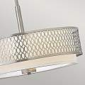 Lampadario Contemporaneo Jules Acciaio Nichel Spazzolato Tessuto 3 Luci E27 HK-JULES-3P-BN