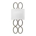 Applique Contemporanea Jules Acciaio Nichel Spazzolato Tessuto 2 Luci E14 HK-JULES2-BN